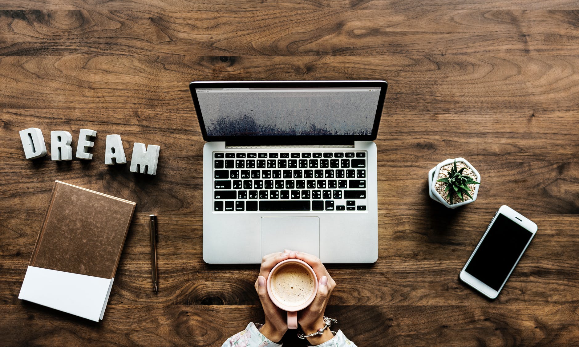 macbook pro on desk